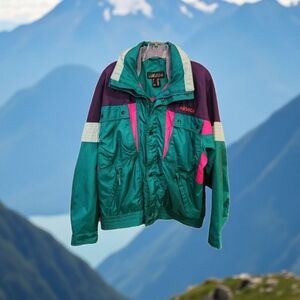 Vtg Y2K 90's Nevica Colorblock Jacket Sz 38